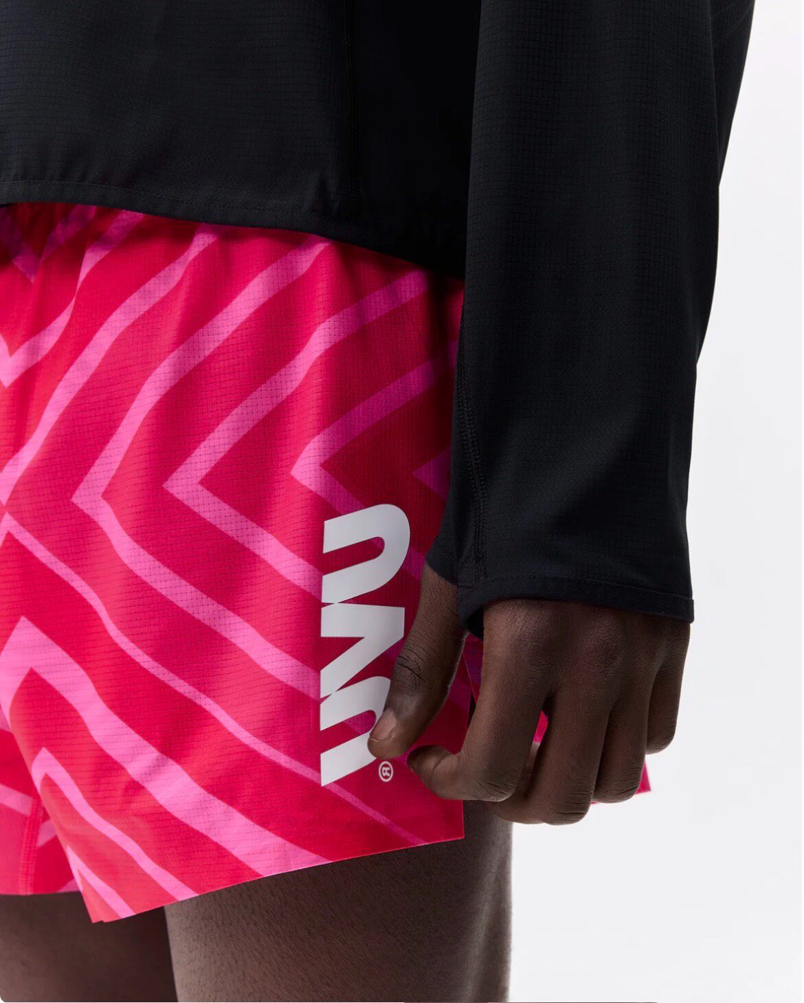 Cycling Bib Shorts - UVU HALF TIGHT 2.0 Rote Wellen-Laufshorts