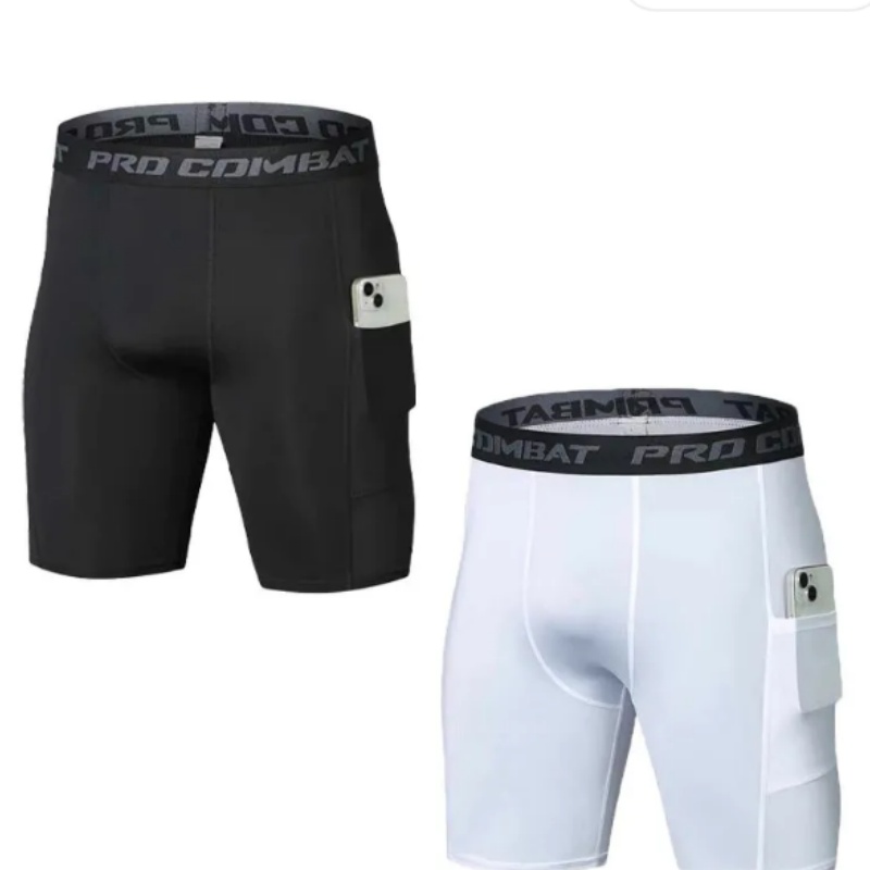 Cycling Bib Shorts - Hochleistungs-Kompressions-Shorts für Herren mit Tasche –